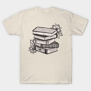Tattoo Style Book Stack T-Shirt